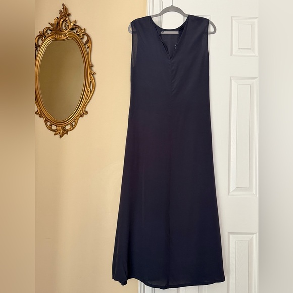 Rachel Comey Vallejo Dress in charcoal Silk Blend Embroidered Pockets Rare Color - Picture 12 of 14